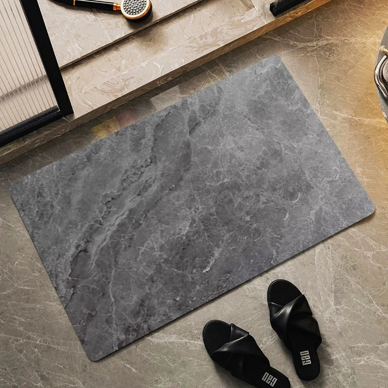 Modern Bathroom Mat Diatomite Bath Mats Non-slip Bathtub Side Rugs Marble Pattern Shower Rug Super Absorbent Carpet Home Decor