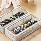 PVC Shoe Storage Foldable Shoes Bags Large Capacity Portable Space Saving Shoes Dust-proof Water-proof Transparent Storage Box