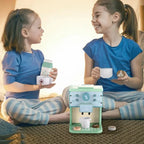Kids Kitchen Toy Set Wooden Coffee Maker Set Simulation Cookie Maker Kit Pretend Play Educational Toys Gifts for Girls Boys