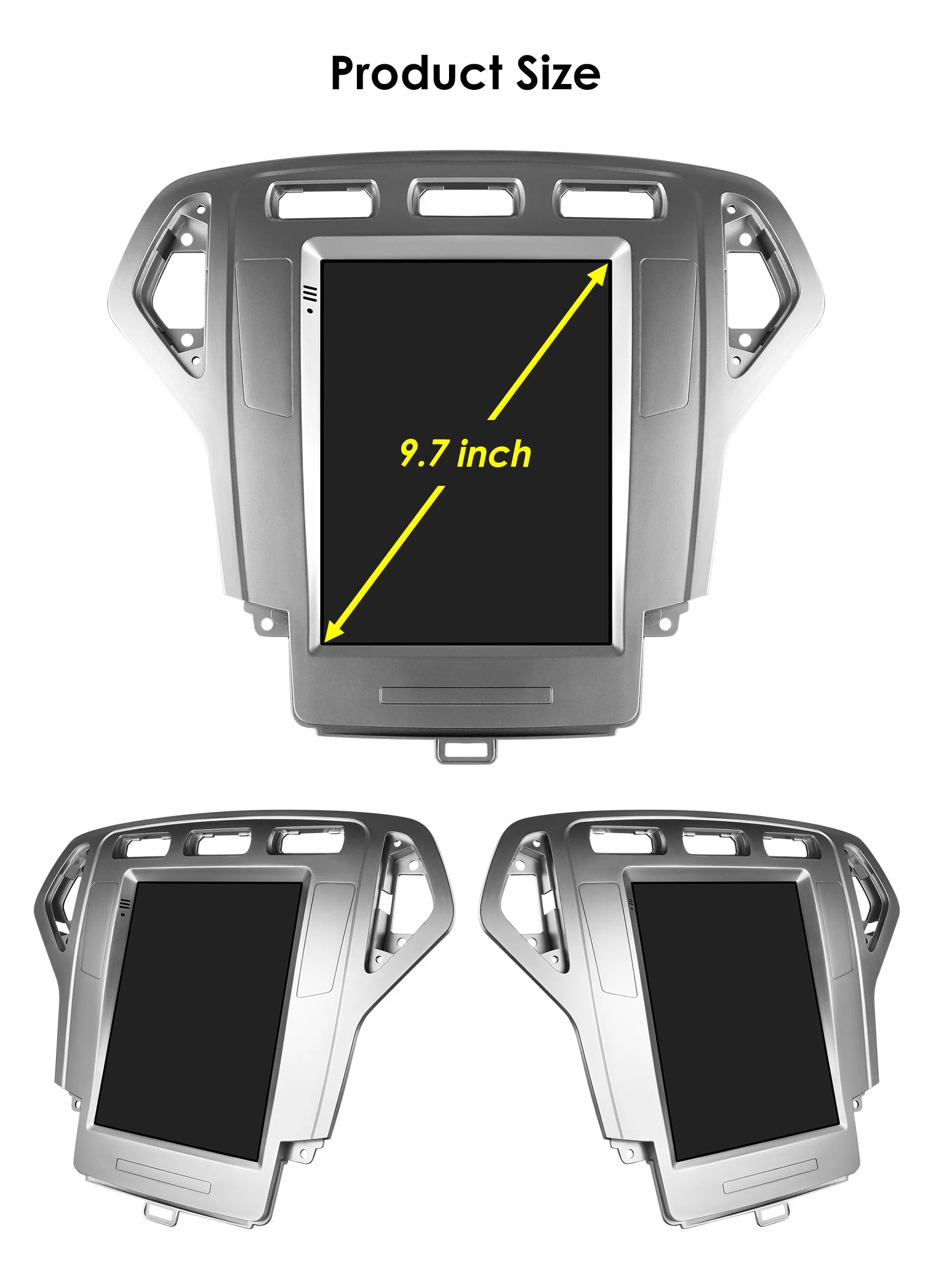 Hizpo For Tesla Style Car Radio For Ford Mondeo Mk4 Galaxy A/C 2007-2010 Carplay Screen Monitor Navigation Head Unit Player DSP