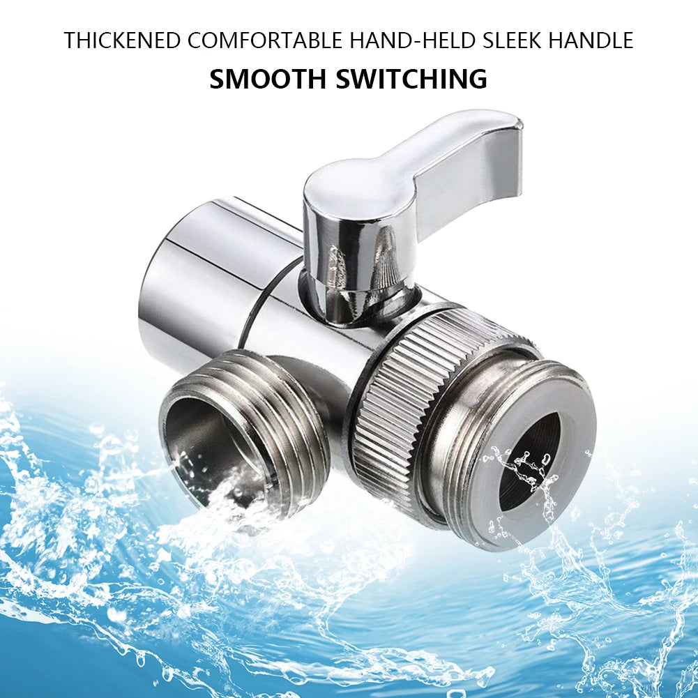 3 Way Switch Faucet 1/2 Valve Adapter Shower Diverter Valve Bathroom Faucet Shower Tap Connector Splitter Bathroom Accessories