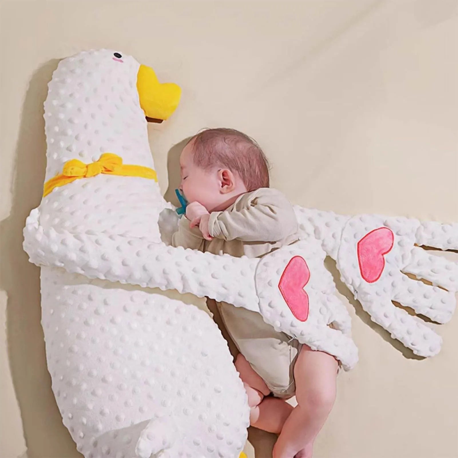 White Goose Baby Sleeping Patting Doll - 3-Speed Soothing Palm Electric Hand Pillow | AlluCanFind
