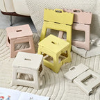 Lightweight Folding Step Stool Multi Purpose Handheld Thickened Footstool Non-Slip Plastic Small Benches Kitchen