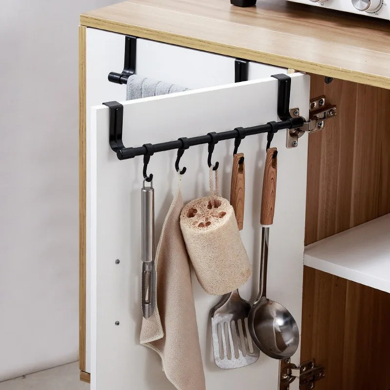 Multi-Functional Wall-Mounted Kitchen Cabinet Storage Rack - Space Saving Dishcloth Holder for Home,Bathroom,No Drilling Require