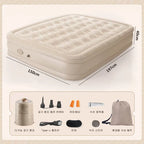 Interior Air Mattress Glamping Mats PVC Inflatable Sleeping Mattress Luxury 2 Person Camping Bed Mat Built-in Pump Thicken Mat