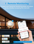 Meross Homekit Smart Water Sensor Leak Detector Flood Water Leakage Alarm Security Alarm Sensor  Work with Alexa