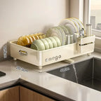 Kitchen Dish Storage Shelf, Multifunctional Countertop Organizer, Detachable Easy-Clean Plate Rack, Durable Sturdy Design