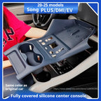 Fit For BYD Song Plus EV DMI 2020-2025 Central Control Panel Protective Pad Wireless Charging Silicone Pad Water Cup Holder Trim