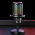 USB Microphone with RGB Control/Headphone jack/Mute,MIC for PC Gaming Recording Streaming