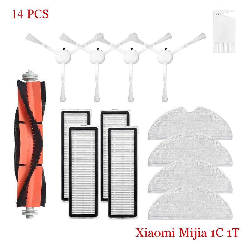 For Xiaomi Mijia 1C STYTJ01ZHM  Robot Vacuum Cleaner Hepa Filter Main Side Brush Mop Cloth Spare Part  Repalcement  Accessories