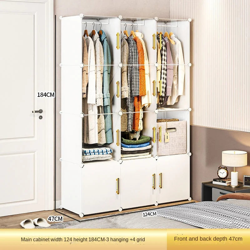 NEW Wardrobe Clothes Cabinets Dressers Cube Storage Locke Closet Plastic Collapsible Sturdy Home Bedroom Foldable Furniture
