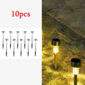 Fairy Light Solar Powered Lamp Outdoor Yard Lawn Decoration 10PCS Stainless Steel Solar Garden Light Lanter Landscape Lighting