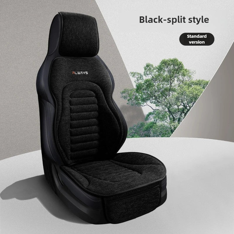 All-Season Linen Car Seat Covers Universal Fit for Sedans SUVs Trucks - Breathable Durable Comfortable Interior Accessories