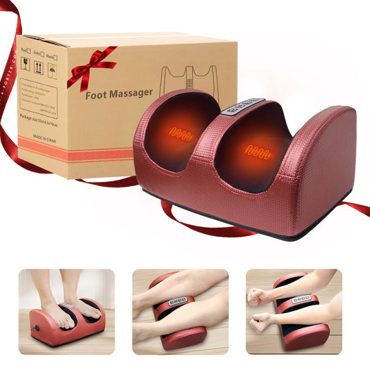 Electric Foot & Leg Massager with Heat - Kneading Machine for Home, Gift Idea | AlluCanFind