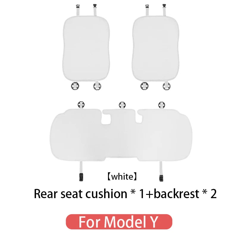 Comfortable Ice Silk Car Seat Covers for Tesla Model Y/3 (2018-2025) | Breathable