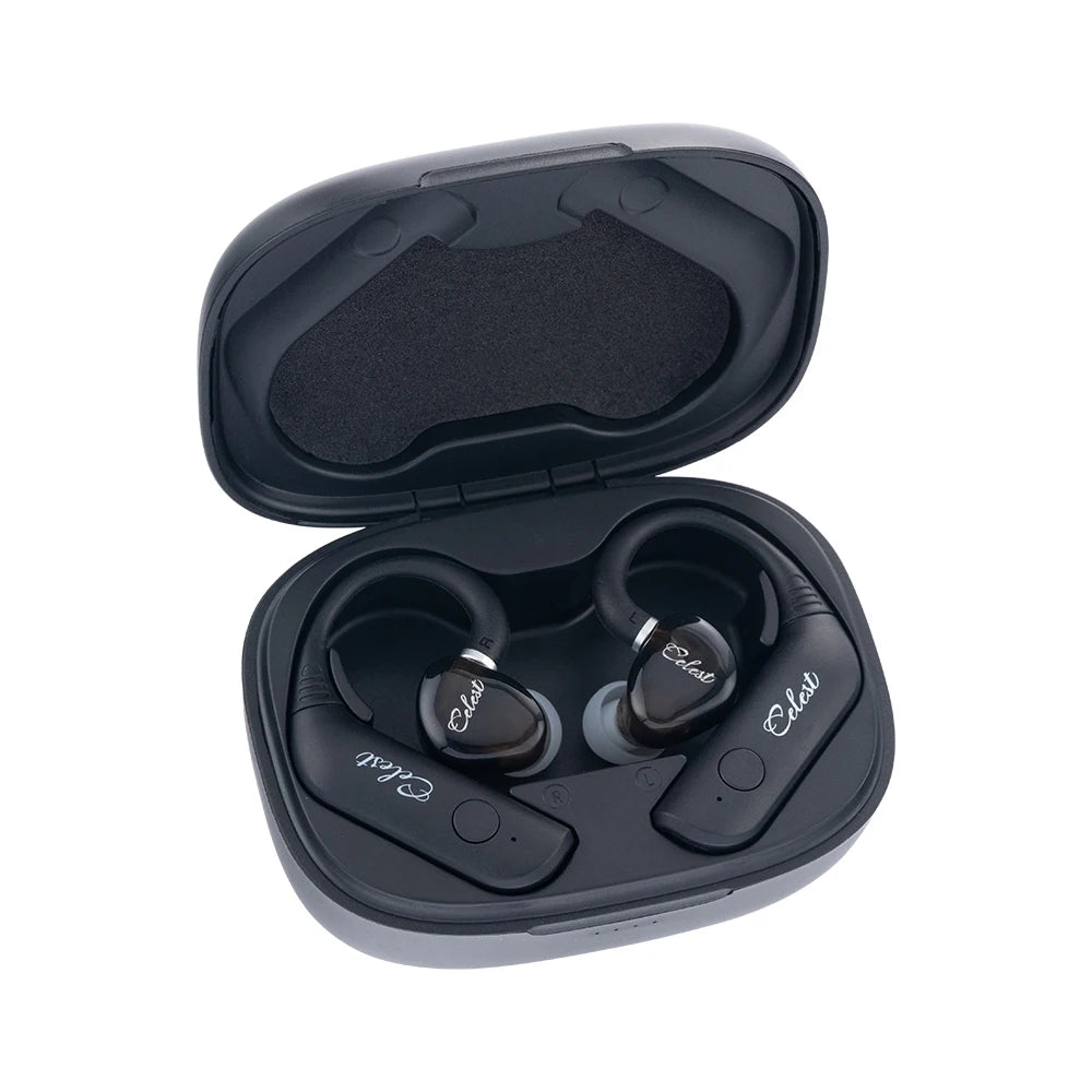 Celest T1 Ear Hook With Wyvern Black Qing Rue Earphone V5.3 Bluetooth Headphones Waterproof Headset Cable Hifi Music IEMs