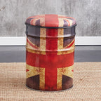 Paint Bucket Stool, Iron Art, Creative Storage Seat, Commercial Retro Low Stool, Bars, Shopping Malls Oil