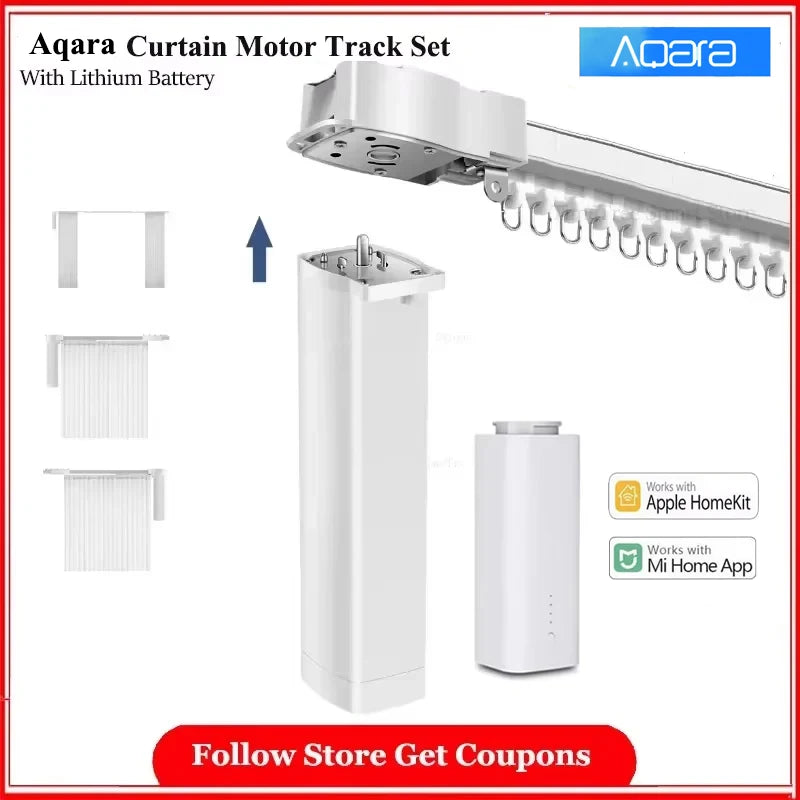 For Aqara Electric Curtain Rail Including Smart  Battery Motor B1 Track Set Automatic Curtain Remote Control System