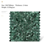 Luxury Metal Stainless Steel Wall Mosaic 3D Bathroom Mosaic Tile Aluminum Hexagon Mosaic Background Wall Sticker Self-adhesive