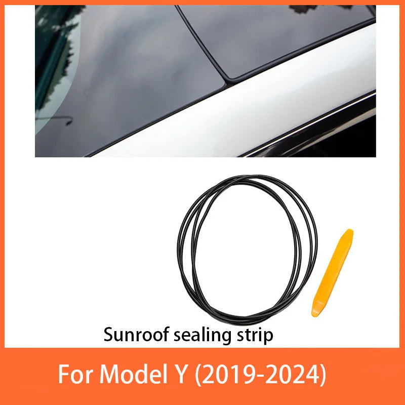 Door Seal Soundproof Kit For  Tesla Model 3 Y  2017-2025 Rubber Weather Draft Seal Strip Wind Noise Kit Front Trunk Cover Strip