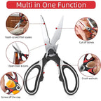 Multifunctional stainless steel kitchen scissors, kitchen utensils, kitchen accessories tools, chef scissors chicken bone knife