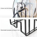 Pot Lid Holder Multi Layer Cutting Board Storage Rack Shelf Organizer Dish Drain Rack Kitchen Storage Accessories Space Saving