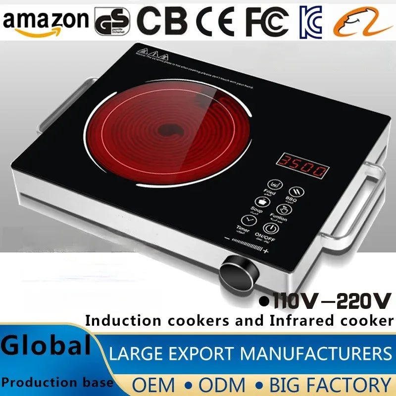 The Infrared Heating Cookware Cooking Multifunctional Electric Ceramic Stove 3500W Infinitely Adjustable Power For Soup Cooking