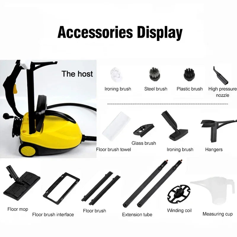 2000W Electric Steam Cleaner 220V Multifunctional High-temperature Sterilization and Disinfection Steam Cleaner for Car & Home