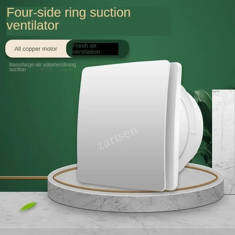4Inch High Speed Exhaust Fan Toilet Kitchen Bathroom Hanging Wall Wind
