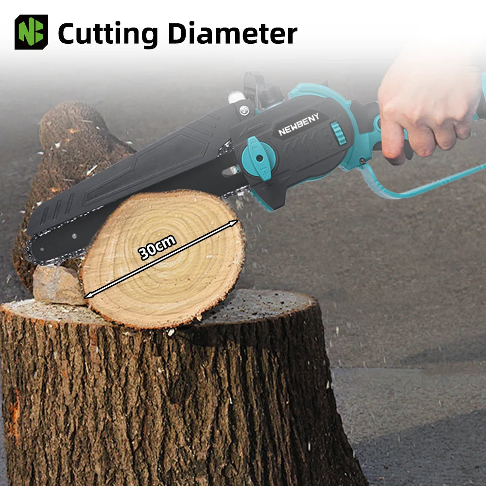 NEWBENY 8 Inch 4500W Brushless Electric Chainsaw Cordless Chain Saw Branch Tree Prunning Power Tool For Makita Battery Pin