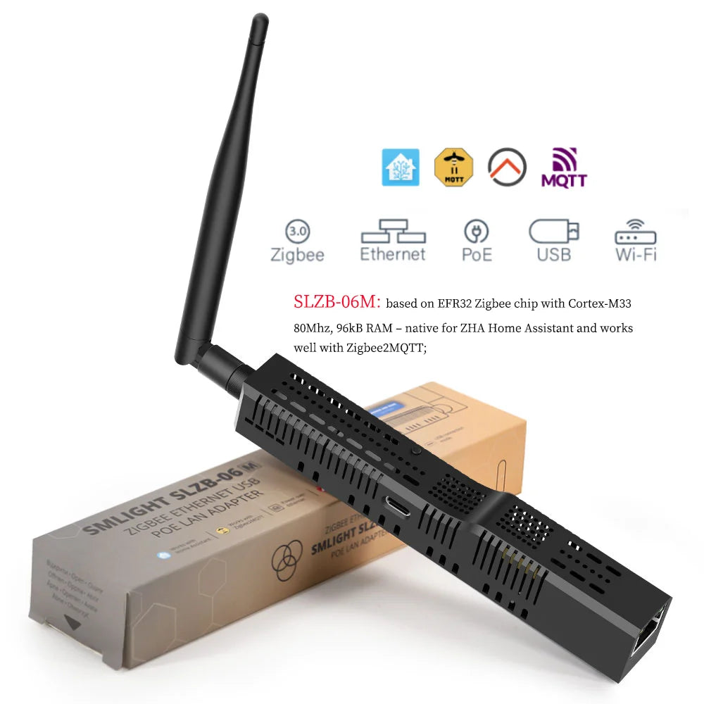 SLZB-06/M/P7/P10/MR1 Zigbee3.0 Gateway Coordinator with PoE Ethernet/USB/WiFi Bridge Compatible Zigbee2MQTT Home Assistant ZHA