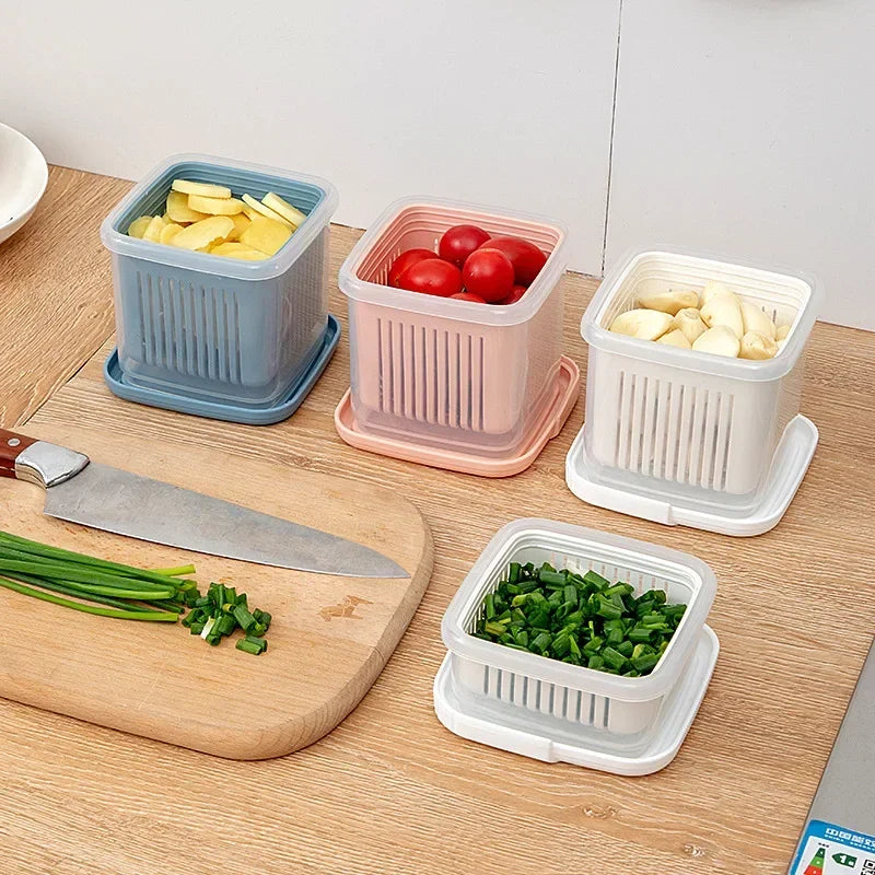 Kitchen Fridge Two - layer Mini Storage Box Refrigerator Organizer