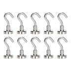 10Pcs Strong Magnetic Hooks Punch free Practical Load Bearing Hook Thick Wall Storage For Indoor Outdoor Home Kitchen 2/12/34kg