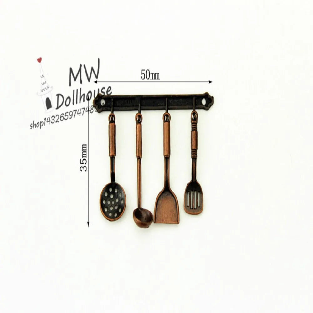 Kettle 1:12 Mini Kitchen Utensils Sets Cookware Alloy Doll Kitchen Set 1:12 Scale Mini Mini Kitchen Cooking Kit