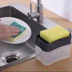 Liquid Soap Dispenser Kitchen Sink Sponge Press Utensils Kitchens Accessories Dispensers Detergent Dish Fixture Home Improvement