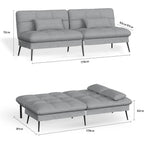 Sofa Bed with Sleep Function - Convertible Cushion Cover - Corner Sofa -3-seater Guest Sofa - with Adjustable Backrest