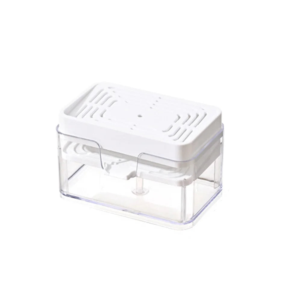 Hand Soap Dispenser for Kitchen Dual Soap Dispenser with Sponge Holder 2-in-1 Countertop Soap Pump Dispenser for Kitchen Sink