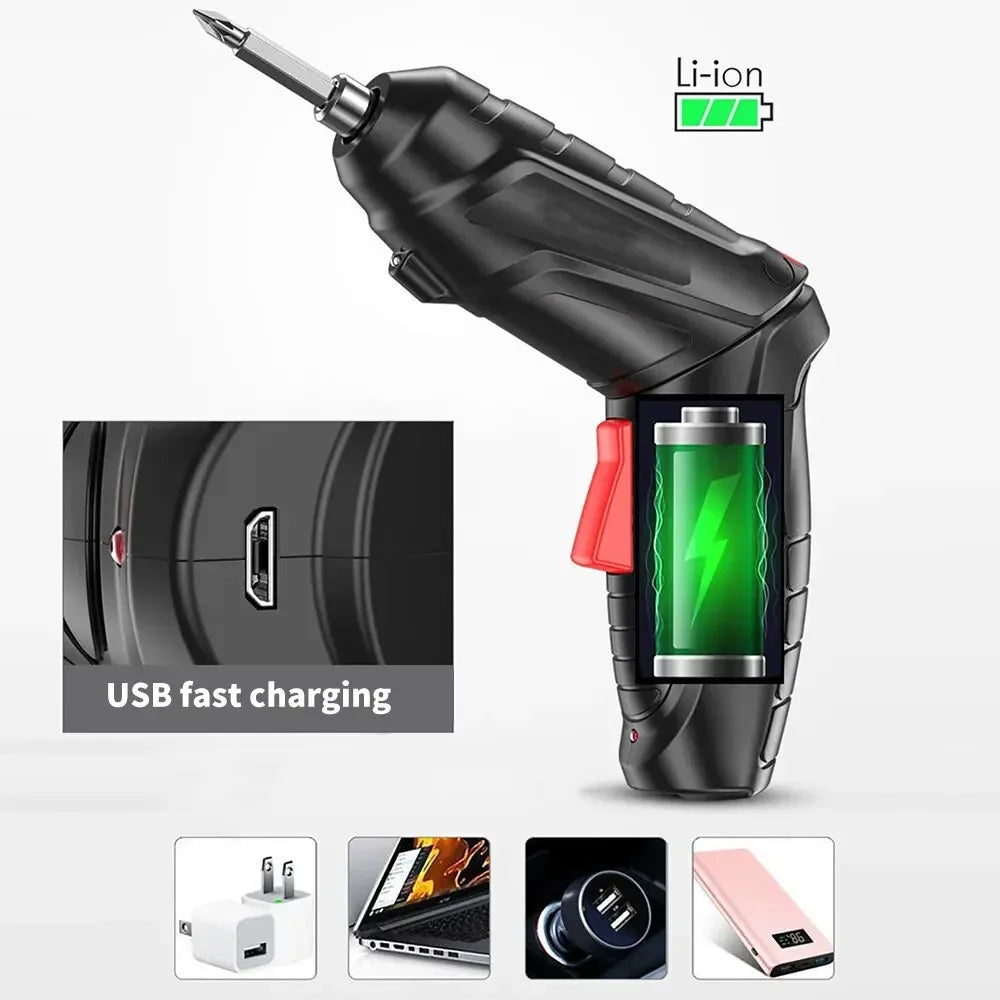 4.2V Electric Drill Cordless Power Tools Set Household Maintenance Repair 1800mAh Lithium Battery Mini Household Screwdriver