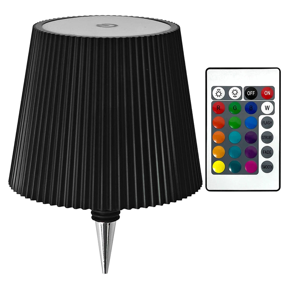 Wireless Bottle Lamp 3 Color + RGB Decorative Night Light Touch-Control Desk LED Lamp for Decorating Living Rooms Parties Bars