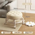 With Wheel Seat Sliding Wheel Low Stool Universal Wheel Small Stool Children Multifunctional Shoe Changing Stool Round Stool