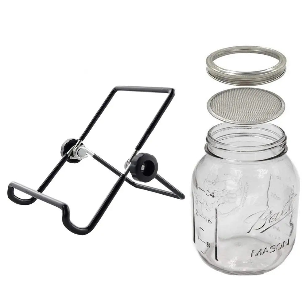 Seed Sprouting Lids Mesh Screen Strainer Filter Stainless Steel Glass Germinator Seed Sprouter Germination Cover For Mason Jars