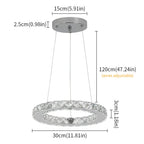 Crystal Pendant Light Led Chandelier Modern Ceiling Hanging Lamp Living Dining Room Nordic Kitchen Island Decor Lustre Fixture