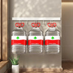 Wall Mounted Kitchen Storage Rack No Punch Shelves with Movable Hook Spoon Holder Organizer Kitchen Utensil Accessories