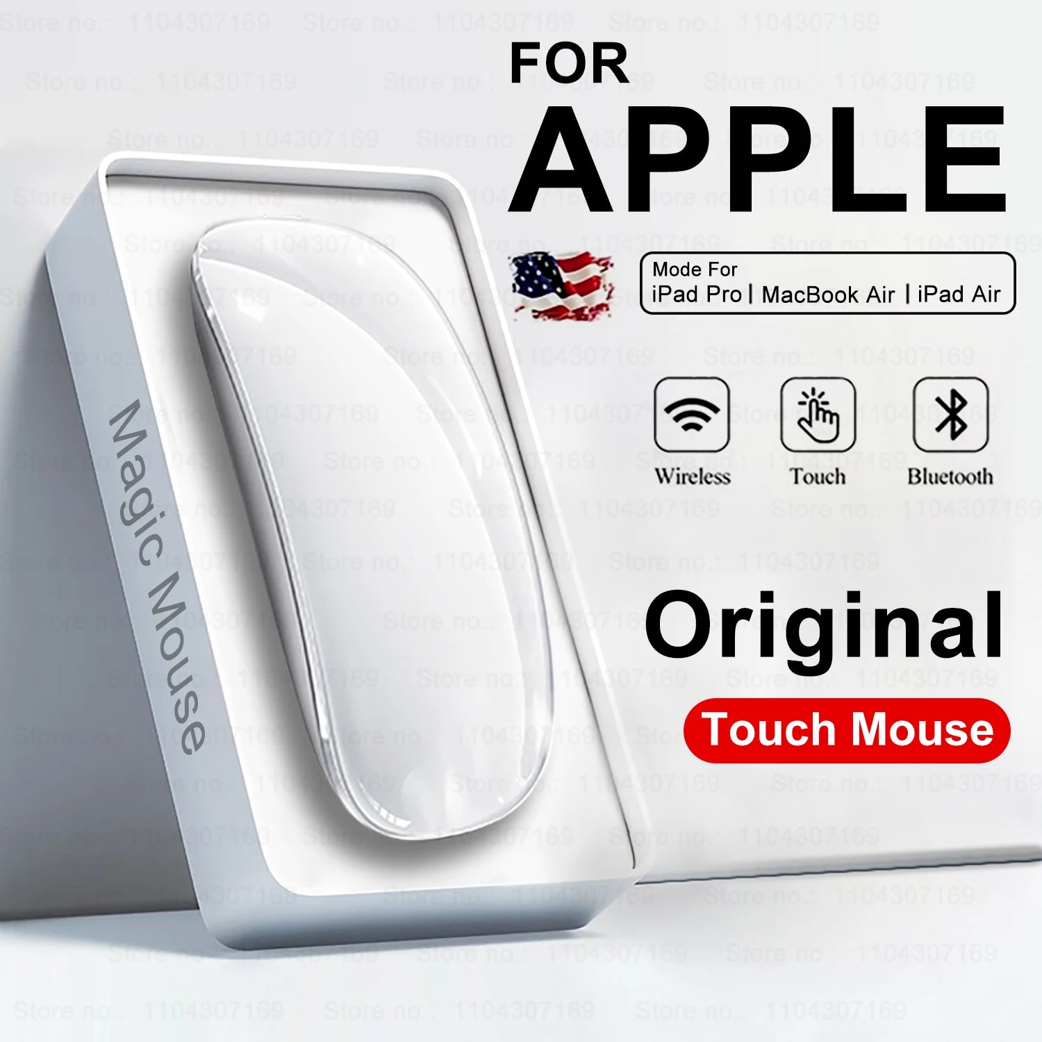 Ultra-thin Wireless Touch Mouse - Bluetooth 5.0 Multi-Touch for Mac, iPad, PC Laptop | AlluCanFind