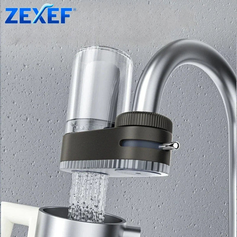 ZEXEF Faucet Filter Splash Proof Tap Water Purifier Filtration Pressurization Removable Washable Filter Water Purifier Aerator