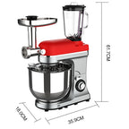 Kitchen 6.5 Liters Big Capacity 3 In 1 Food Mixer 1300w Electric Food Stand Dough Mixer With Stainless Steel Bowl