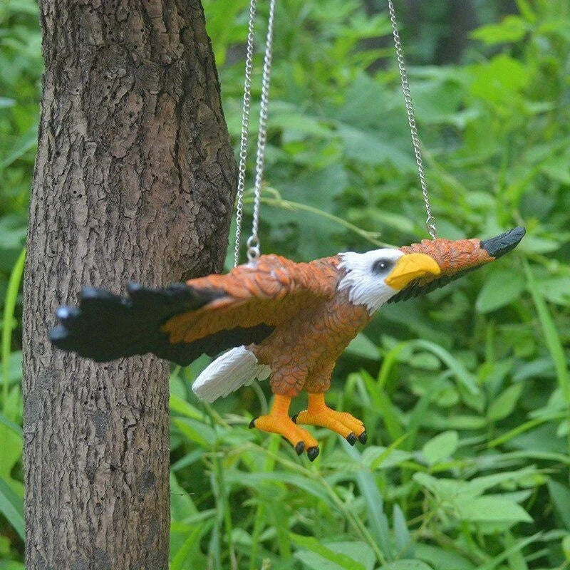 1pcs Eagle Wall Sculpture Resin Animal Hanging Ornament Eagle for Garden Home Decor Craft Gifts Figurines Small Eagle Flying