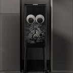 Stylish High-Standing Kitchen Garbage Can with Rolling Casters Mobile Bedroom Trash Bin Eye-Catching Home Living Room Decor