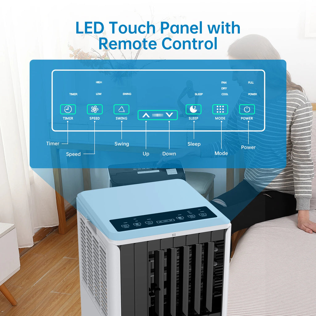 Portable Air Conditioners 8000 BTU, 3 In 1 AC Cooling Unit, 2 Speeds,