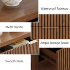 9 Drawers, Modern Large Chest Mid Century Modern Dresser TV Stand, Storage Organizer Dresser with Solid Natural Wood Legs for Be